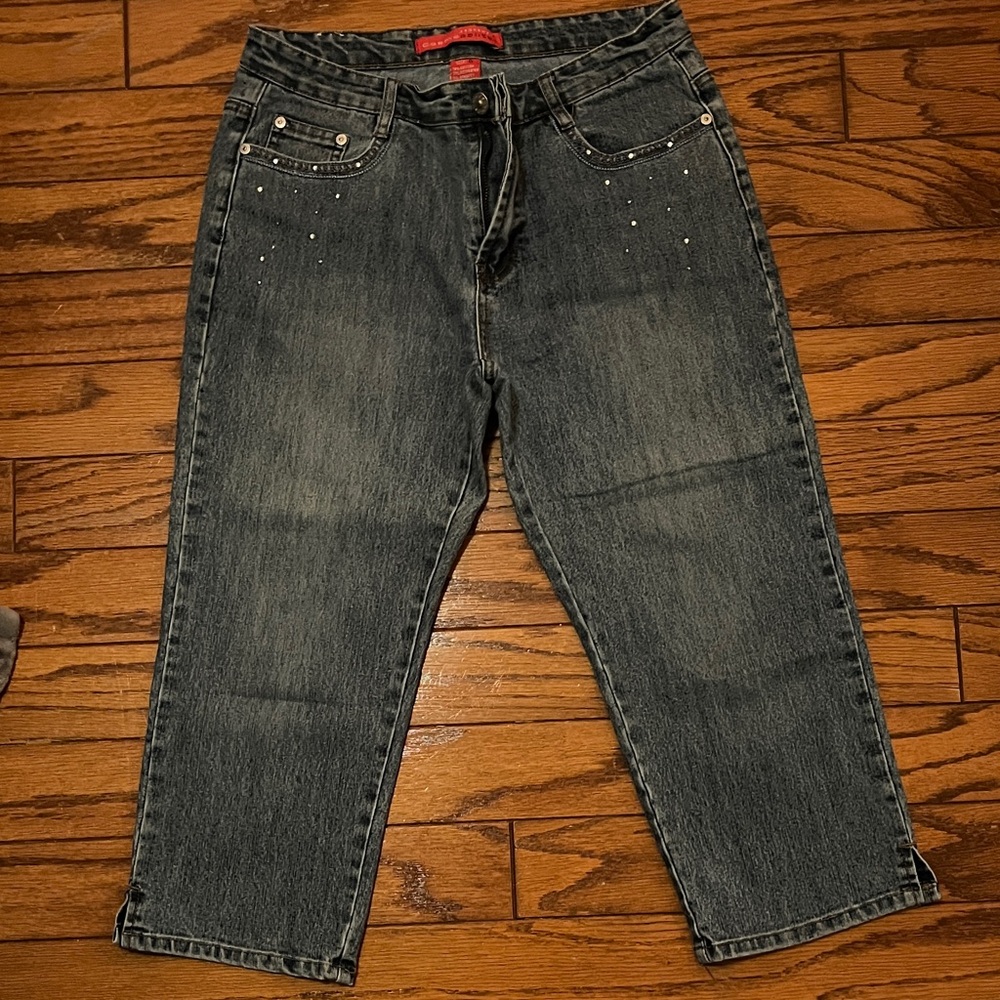 Bedazzled Jean kapris’s